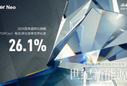 26.1%！晶科能源再次打破高效N型TOPCon電池轉(zhuǎn)換效率
