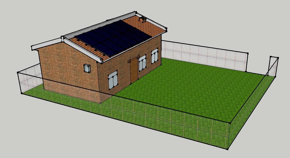 很美的模型：戶用分布式光伏組件安裝效果圖、坡屋頂效果圖