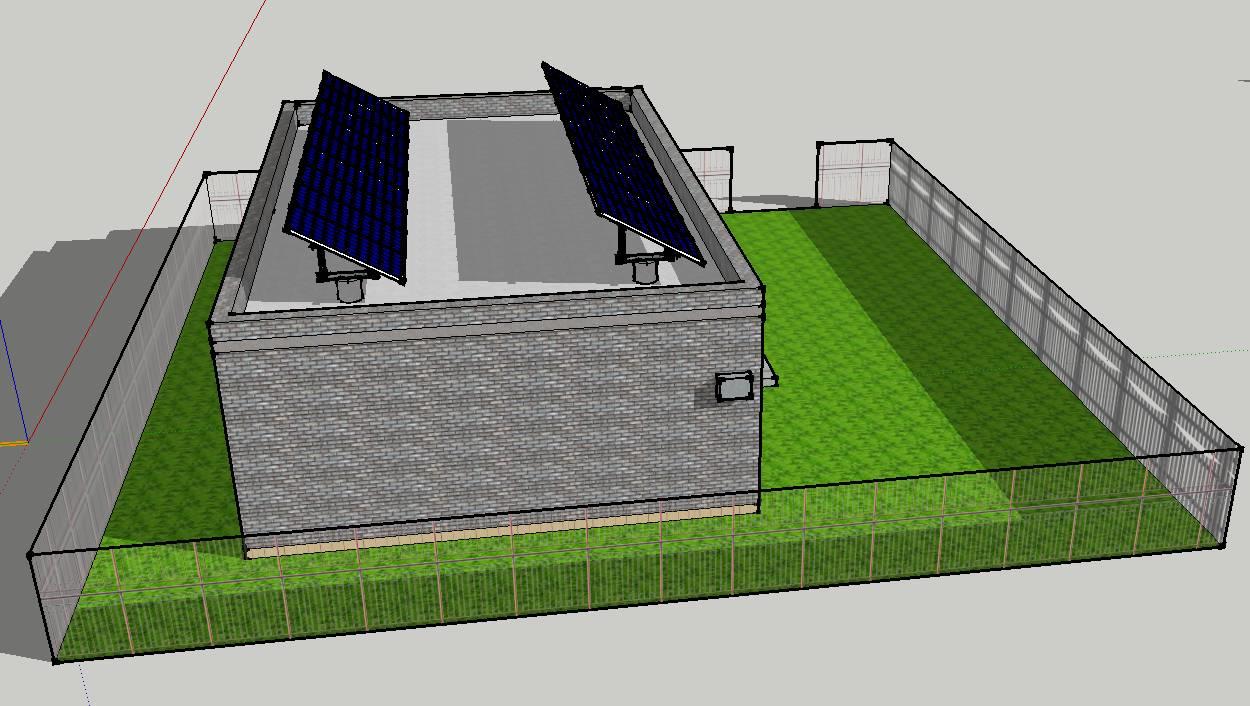 很美的模型：戶用分布式光伏組件安裝效果圖、坡屋頂效果圖