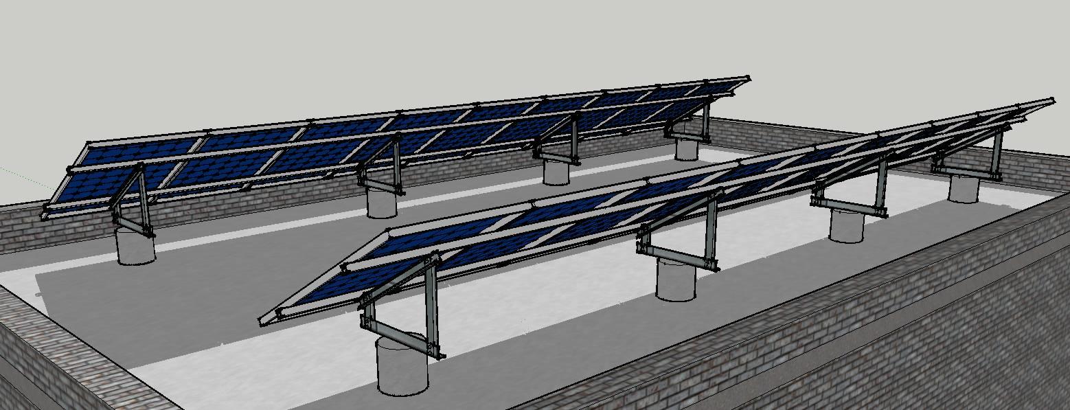 很美的模型：戶用分布式光伏組件安裝效果圖、坡屋頂效果圖