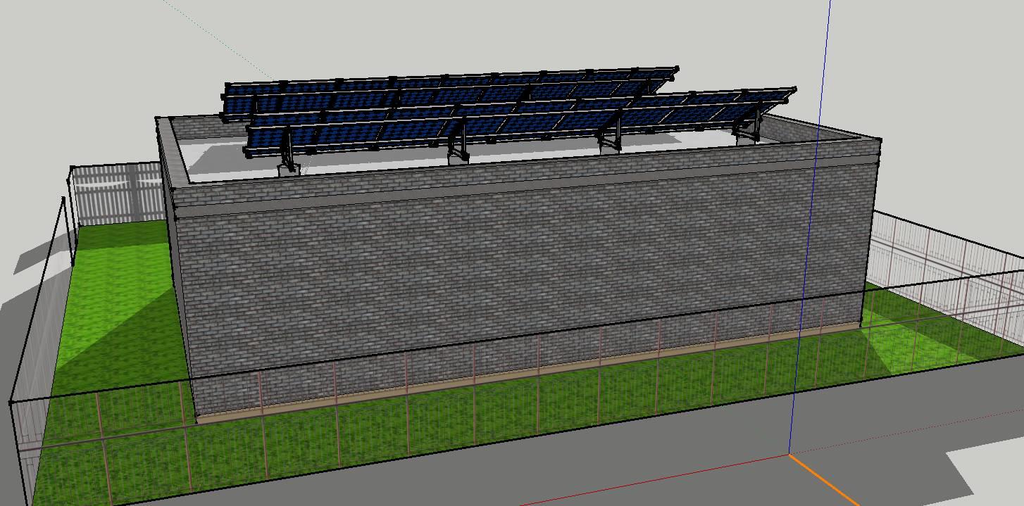 很美的模型：戶用分布式光伏組件安裝效果圖、坡屋頂效果圖