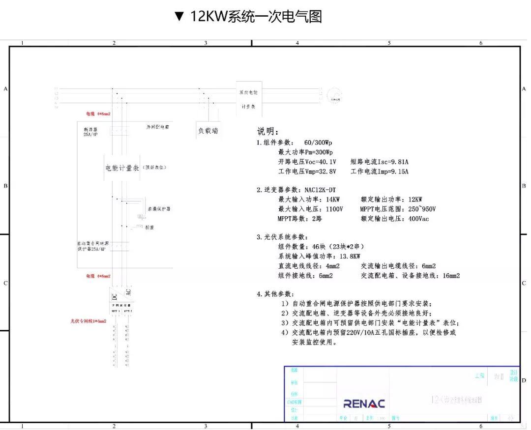 12kW戶用光伏系統典型設計過程